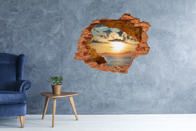 Hole in the wall sticker Sunset over the sea