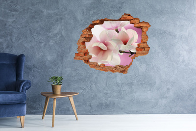 Hole in the wall sticker A floral dream behind the wall