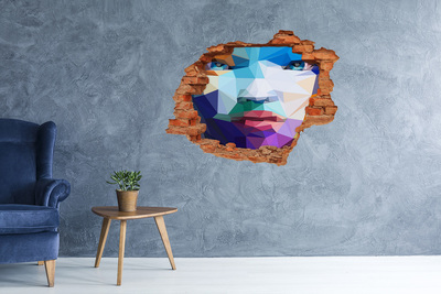 Hole in the wall decal A landscape in the colors of geometry