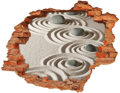 Hole wall sticker Peace in the Zen Garden