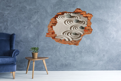 Hole wall sticker Zen Piasek stones