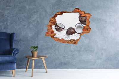 3D wall hole Coconut with water