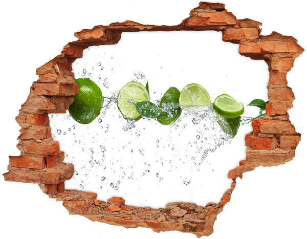 Hole wall sticker Refreshing lime cocktail