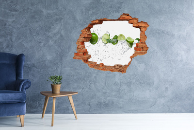 Hole wall sticker Refreshing lime cocktail