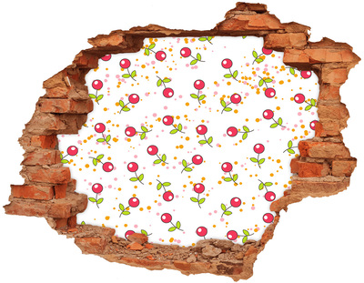 Hole wall sticker Floral pattern on the wall