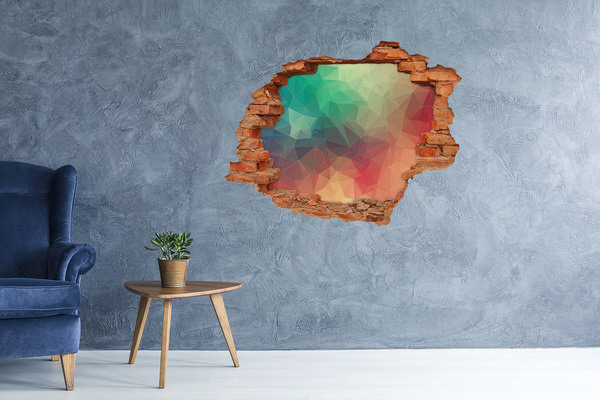 Hole wall sticker Geometric background