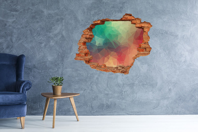 Hole wall sticker Geometric background