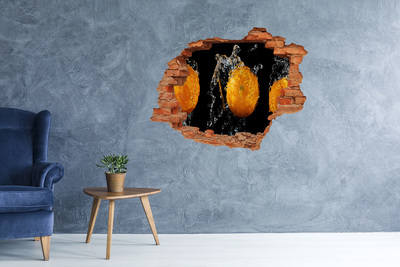 Hole wall sticker Orange in the waterfall