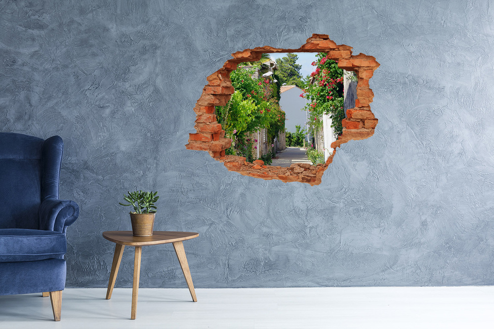 Hole in the wall sticker Floral alley