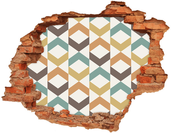 Hole in the wall decal Geometric patterns on the wall
