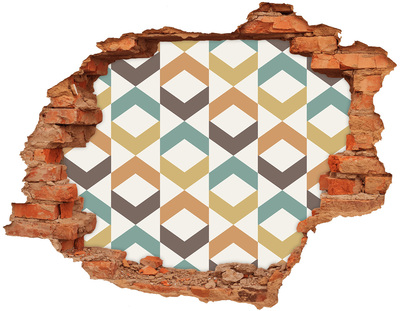 Hole in the wall decal Retro background