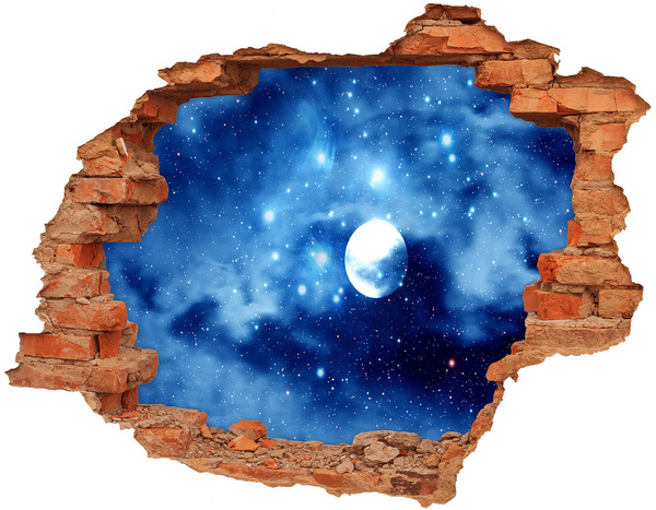 Hole in the wall sticker full moon