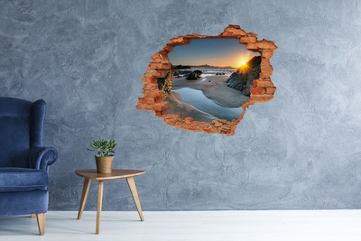 Hole in the wall sticker Beach rocks