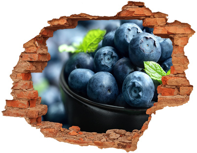 Hole wall sticker Blueberries in a Hole in the Wall