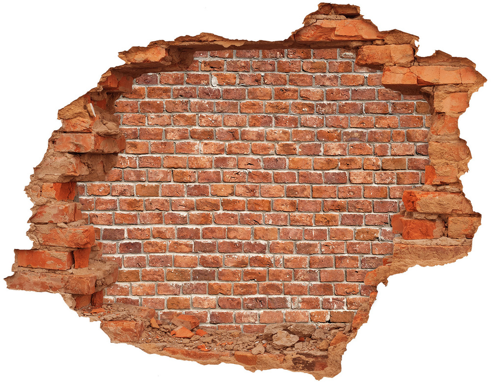 3D wall hole Brick wall