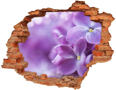 Hole wall sticker A floral oasis in concrete