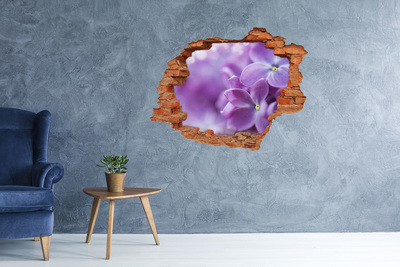 Hole wall sticker A floral oasis in concrete