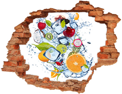 Hole wall sticker Fruity Ice Waterfall