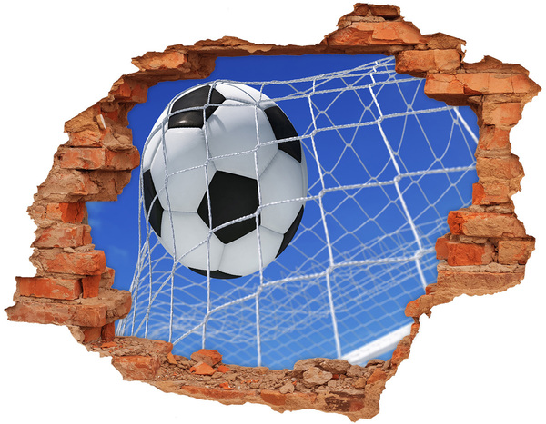 3D wall hole wallpaper A goal in football