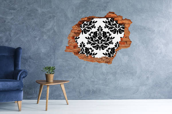 Hole wall sticker Baroque style pattern
