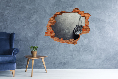 Hole wall sticker Boxing gloves