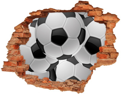 Hole in the wall decal Football illusion on the wall