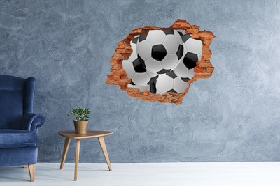 Hole in the wall decal Football illusion on the wall