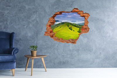 Hole in the wall decal Green Hills in the Clouds