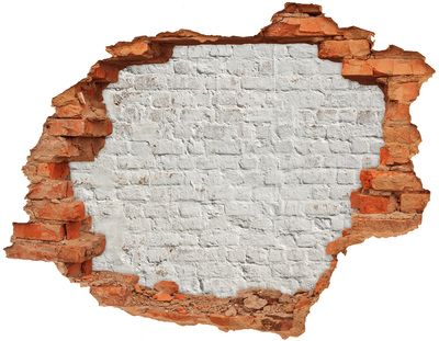 3D wall hole wallpaper Damaged brick wall