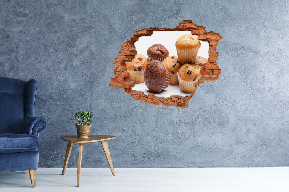 Hole in the wall sticker Cupcakes