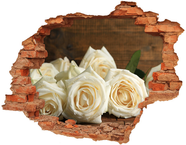 Hole in the wall sticker White roses