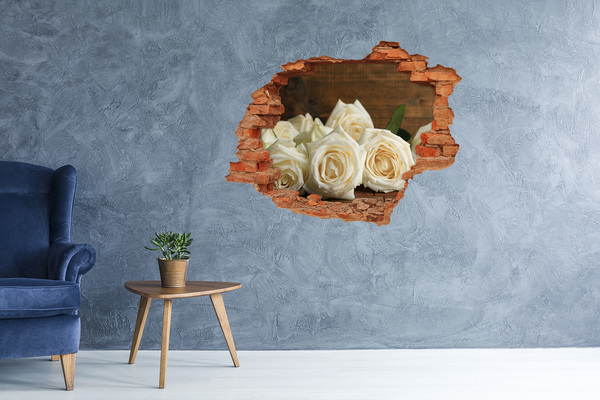 Hole in the wall sticker White roses