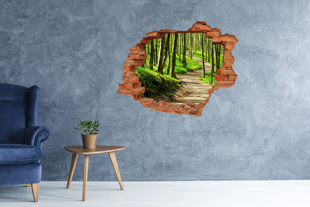 3D wall hole Path in the forest