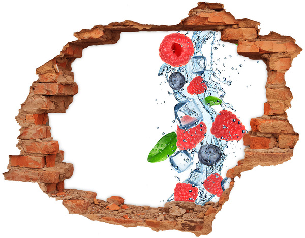 3D wall hole Fruit cocktail with ice