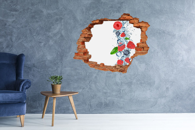 3D wall hole Fruit cocktail with ice