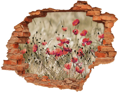 Hole wall sticker A floral paradise among concrete