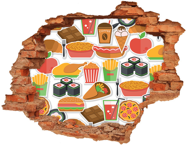 Hole wall sticker Flavors of the World