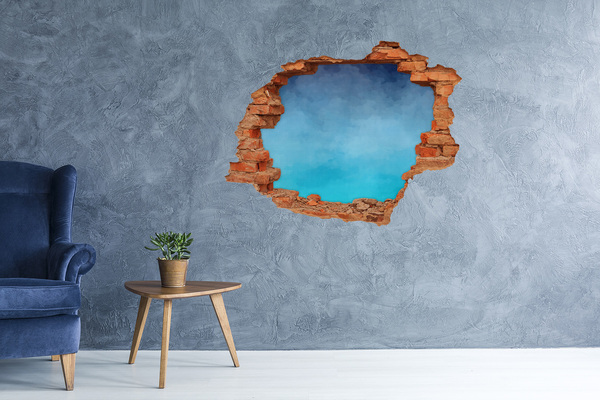 3D wall hole Sky over the ocean