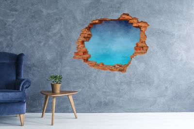 3D wall hole Sky over the ocean