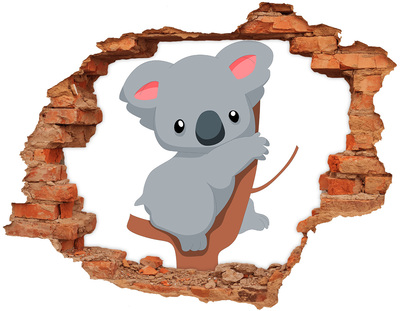 Hole wall sticker Koala on a tree