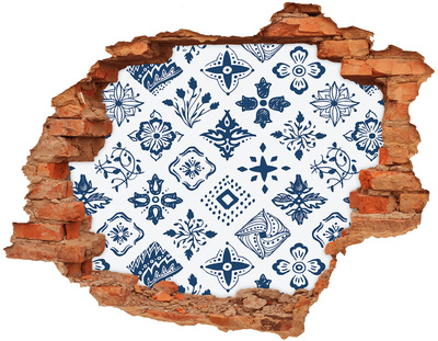 Hole in the wall decal Floral patterns on the wall