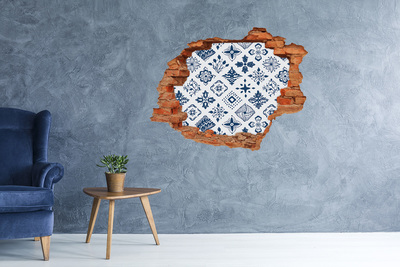 Hole in the wall decal Floral pattern