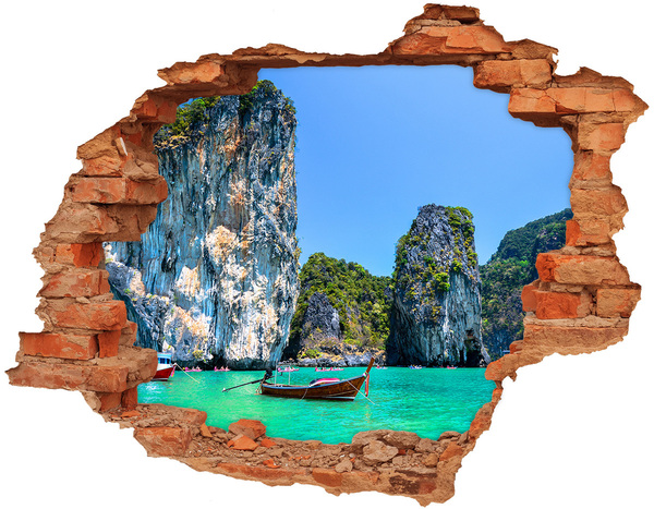 Hole in the wall decal Thailand boats