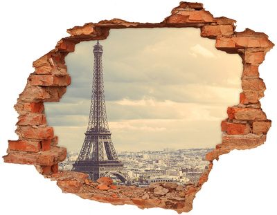 Hole in the wall sticker Eiffel Paris tower