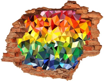 Hole wall sticker Colorful hole in the wall