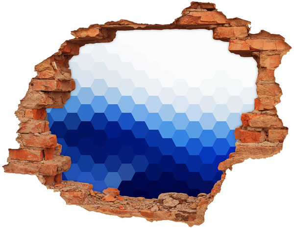 3D wall hole Hole to the blue ocean