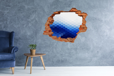 3D wall hole Hole to the blue ocean