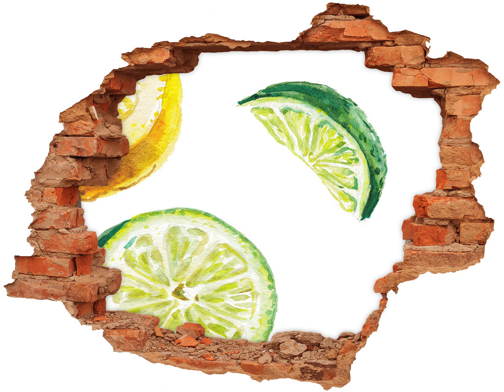 Hole wall sticker Lemon and lime