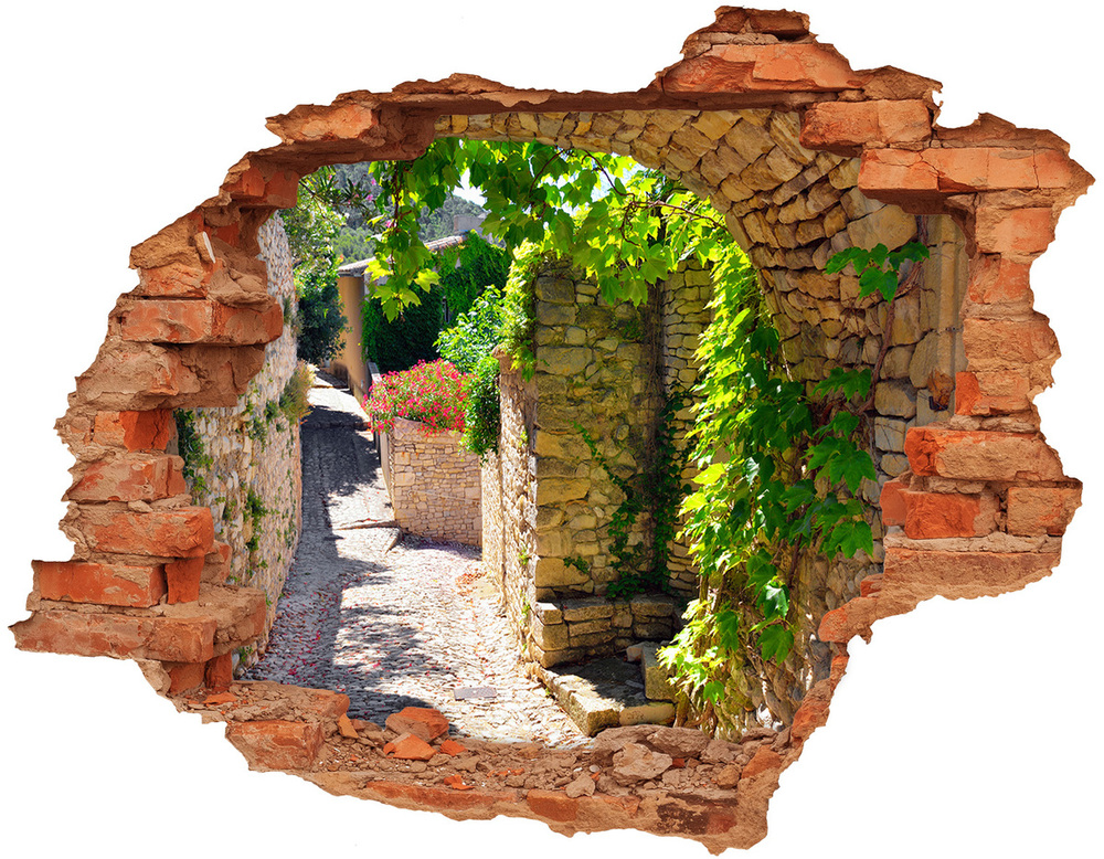 Hole in the wall sticker Charming street