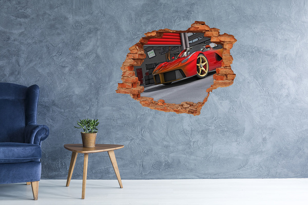 Hole wall sticker Racer